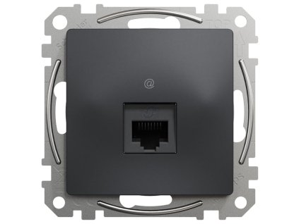 SEDNA Design - SDD114466 - Dátová zásuvka 1xRJ45 kat. 6A UTP - Antracit