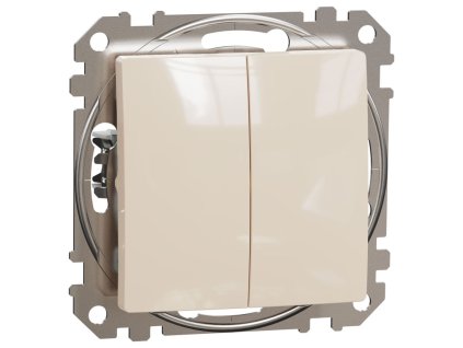 SEDNA Design - SDD112108 - Prepínač dvojitý striedavý r.6+6 - Béžová