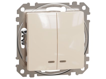 Sedna Design - SDD112105L - Prepínač sériový r.5 orientačná kontrolka - Béžová