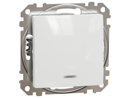 SEDNA Design - SDD111101L - Spínač jednopólový r.1 orientačná kontrolka - Biela