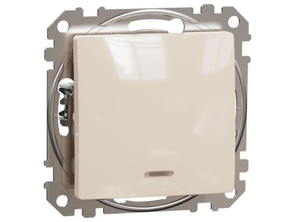 SEDNA Design - SDD112101N - Spínač jednopólový r.1 signalizačná kontrolka - Béžová