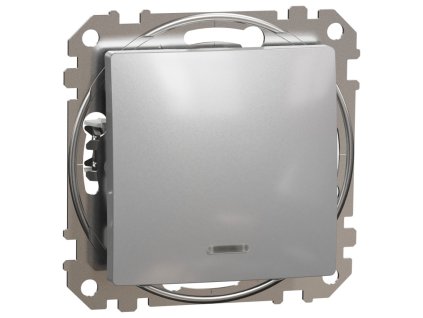 SEDNA Design - SDD113101N - Spínač jednopólový r.1 signalizačná kontrolka - Aluminium