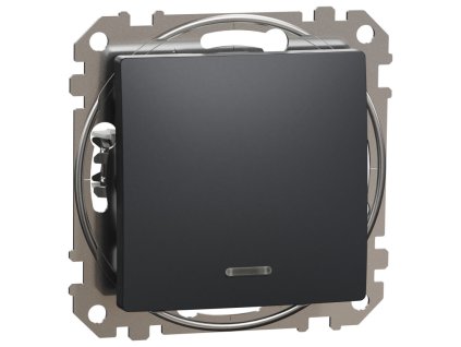 SEDNA Design - SDD114101N - Spínač jednopólový r.1 signalizačná kontrolka - Antracit