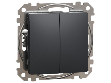 SEDNA Design - SDD114118 - Tlačidlo dvojité 1/0+1/0 - Antracit