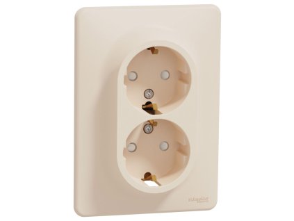 SEDNA Design - SDD312221 - Zásuvka dvojnásobná 230V 16A SCHUKO - Béžová