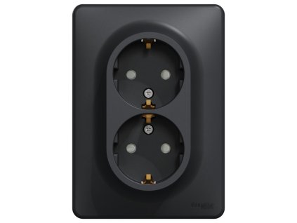 SEDNA Design - SDD314221 - Zásuvka dvojnásobná 230V 16A SCHUKO - Antracit