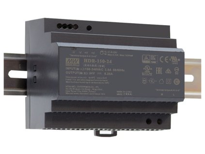 Zdroj na DIN lištu Mean Well HDR-150-24 24V 150W 6SU do rozvádzača