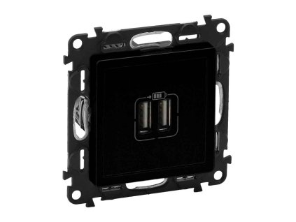 Valena Life - 756312 - 2xUSB nabíjačka A+A 3A 15W - Čierna matná