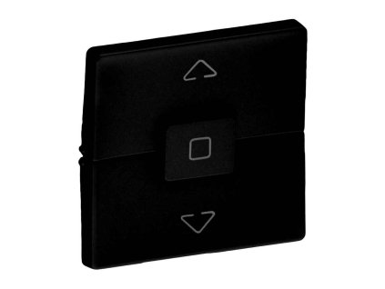 Čierna matná krytka na žalúzie Legrand Valena Life so šípkami