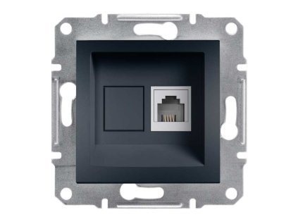 Asfora EPH4100171 - zásuvka telefónna 1xRJ11 - Cat.3 UTP - 4-pin - antracit