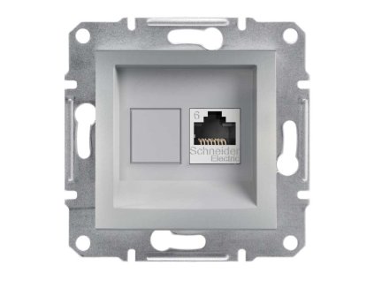 Asfora EPH4700161 - zásuvka dátová 1xRJ45 - Cat.6 UTP - aluminium