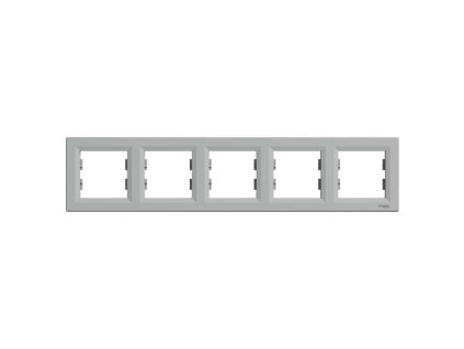 Asfora EPH5800561 - krycí rámček - 5-násobný horizontálny - aluminium