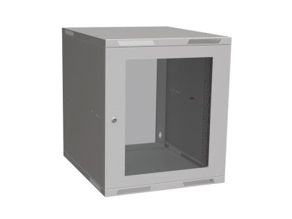 Rozvádzač dátový nástenný skladaný SENSA LITE 12U 600mm, dvere sklo, SENSA-L-12U-56-11-G