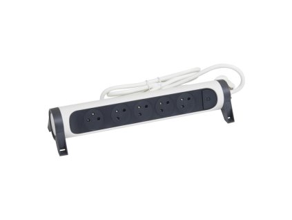 Predlžovačka prémium 5x2P+T 1,5mm2 3m kábel biela/tmavosivá - 049461
