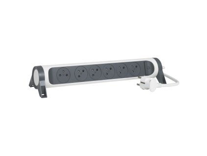 Predlžovačka prémium 6x2P+T 1,5mm2 3m kábel biela/tmavosivá - 049462