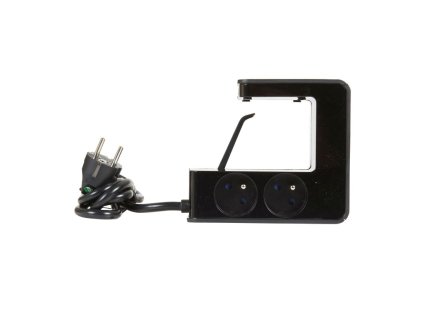 Stolová Predlžovačka s klipom 4x2P+T USB A+A 1,5mm2 1,5m kábel čierna - 050412