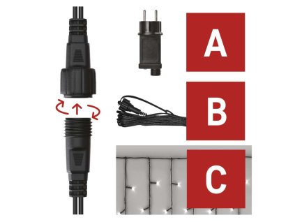 Štartovacia súprava pre spoj. reťaze Klasik, cencúle, 2,5m, vonk., studená b., č.-D1CC03