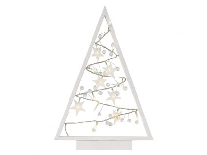 LED dekorácia – svietiaci stromček, 40 cm, 2xAA, vnútorný, teplá biela, časovač - DCWW27