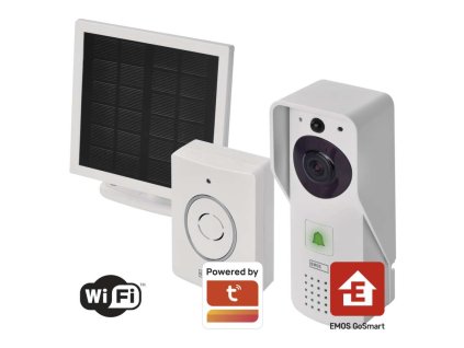 GoSmart Domový bezdrôtový batér. videozvonček IP-09D s Wi-Fi a solárnym panelom - H4030