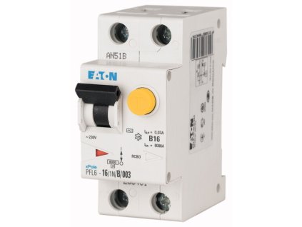 Kombinovaný prúdový chránič s ističom Eaton PFL6 B10 30mA typ A 1P+N