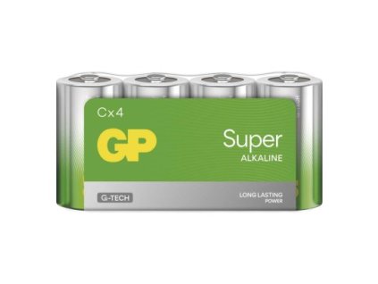 Alkalická batéria GP Super LR14 (C), fólia
