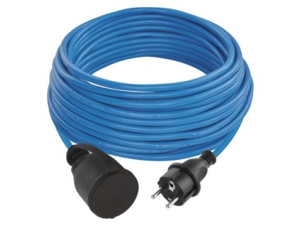 Weatherproof predlžovací kábel 20 m / 1 zásuvka / modry / silikón / 230 V / 1,5 mm2