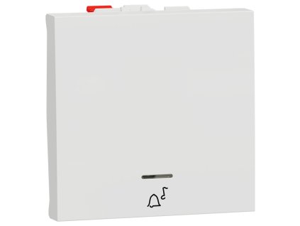 Unica - NU320618CN - Tlačidlo s orientačnou kontrolkou radenie 1/0So "zvonček", 2M, Biele