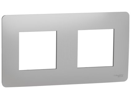 Unica Studio - NU200430 - Krycí rámček dvojnásobný, Aluminium