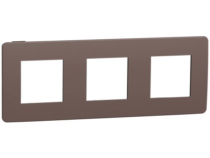 Unica Studio Color - NU280617 - Krycí rámček trojnásobný, Chocolate/Čierny