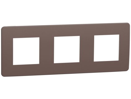 Unica Studio Color - NU280616 - Krycí rámček trojnásobný, Chocolate/Biely