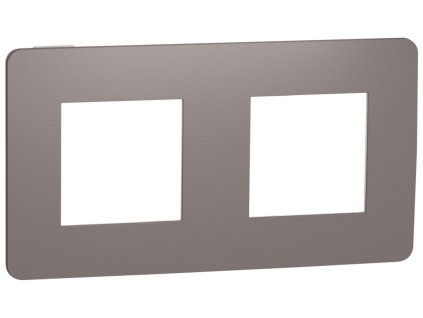 Unica Studio Color - NU280416 - Krycí rámček dvojnásobný, Chocolate/Biely