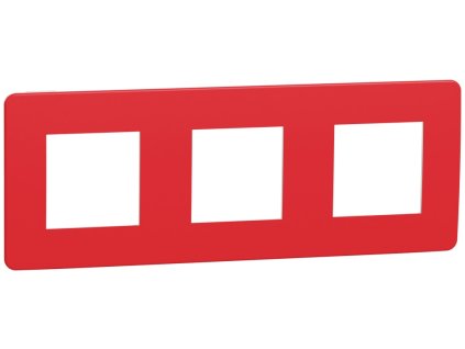 Unica Studio Color - NU280613 - Krycí rámček trojnásobný, Red/Biely