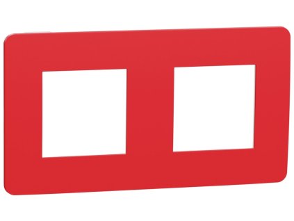 Unica Studio Color - NU280413 - Krycí rámček dvojnásobný, Red/Biely