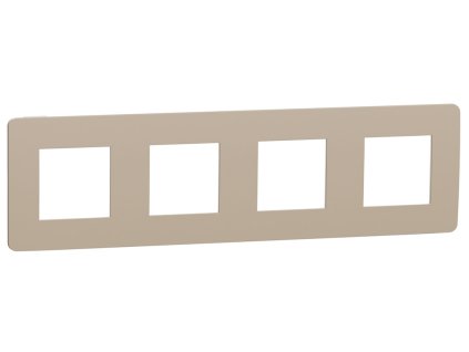 Unica Studio Color - NU280826 - Krycí rámček štvornásobný, Taupe/Biely