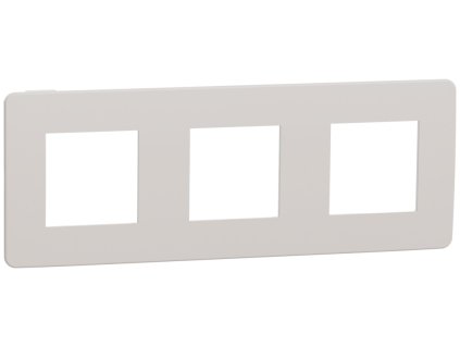Unica Studio Color - NU280624 - Krycí rámček trojnásobný, Light grey/Biely