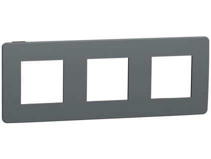 Unica Studio Color - NU280622 - Krycí rámček trojnásobný, Dark grey/Čierny