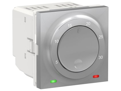 Unica - NU350130 - Termostat prostorový otočný 2M, Aluminium