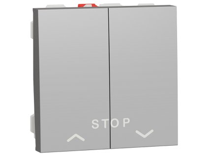 Unica - NU323730 - Žalúziový tlačidlový ovládač 10A, 2M, Aluminium