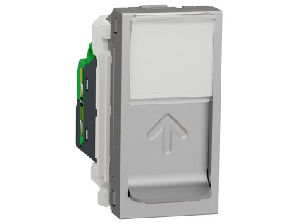 Unica - NU341030 - Zásuvka dátová 1xRJ45 Kat.5e UTP, 1M, Aluminium