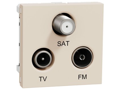 Unica - NU345044 - Zásuvka R/TV/SAT s F-konektorom koncová, 2M, Béžová