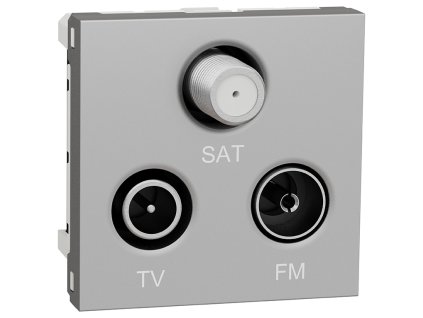 Unica - NU345030 - Zásuvka R/TV/SAT s F-konektorom koncová, 2M, Aluminium