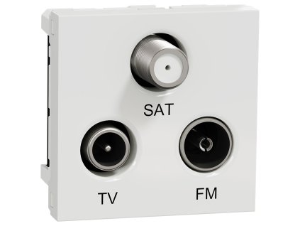 Unica - NU345018 - Zásuvka R/TV/SAT s F-konektorom koncová, 2M, Biela