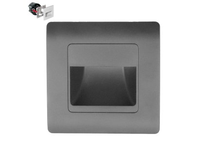 EMITHOR 70439 STEP LIGHT LED/1W,4000K, DARK GREY