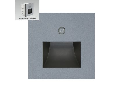 EMITHOR 70416 STEP LIGHT SUNNY,LED/1W,4000K,D.GREY+SEN