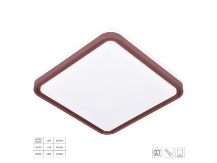 PREZENT 71329 FLOREN SQ LED/33W,3000-6500K,COFEE/WHITE