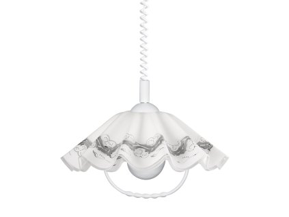 PREZENT 74197 C01 LYRA ACRYL 1xE27/60W,WHITE/DECOR,PENDANT