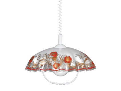 PREZENT 74197 D02 LYRA ACRYL 1xE27/60W,WHITE/RED,PENDANT