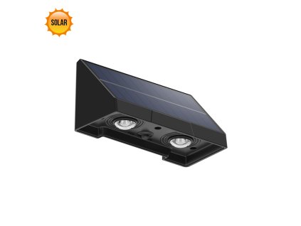 PREZENT 65281 MUSE LED/2x0,3W,SOLAR,IP44,BLACK,WALL