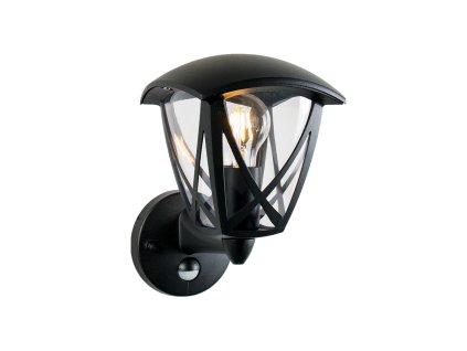 PREZENT 39041 SPLIT 1xE27/40W, IP44, BLACK,WALL SENSOR