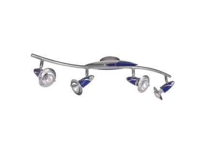 PREZENT 343 ZEUS 4xE14/R50/40W, CHROME/BLUE